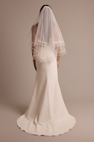 【C15261】VEIL 1.5 LESSON 01 Etched Floral Applique Mid-Length Veil